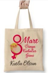 Kadınlar Günü Temalı Bez Çanta