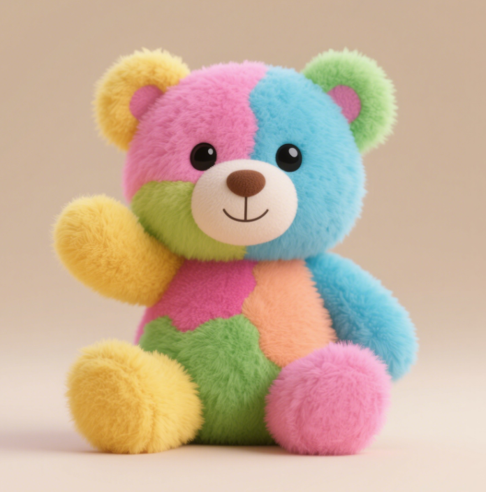 Renkli Kabarık Oyuncak Ayı