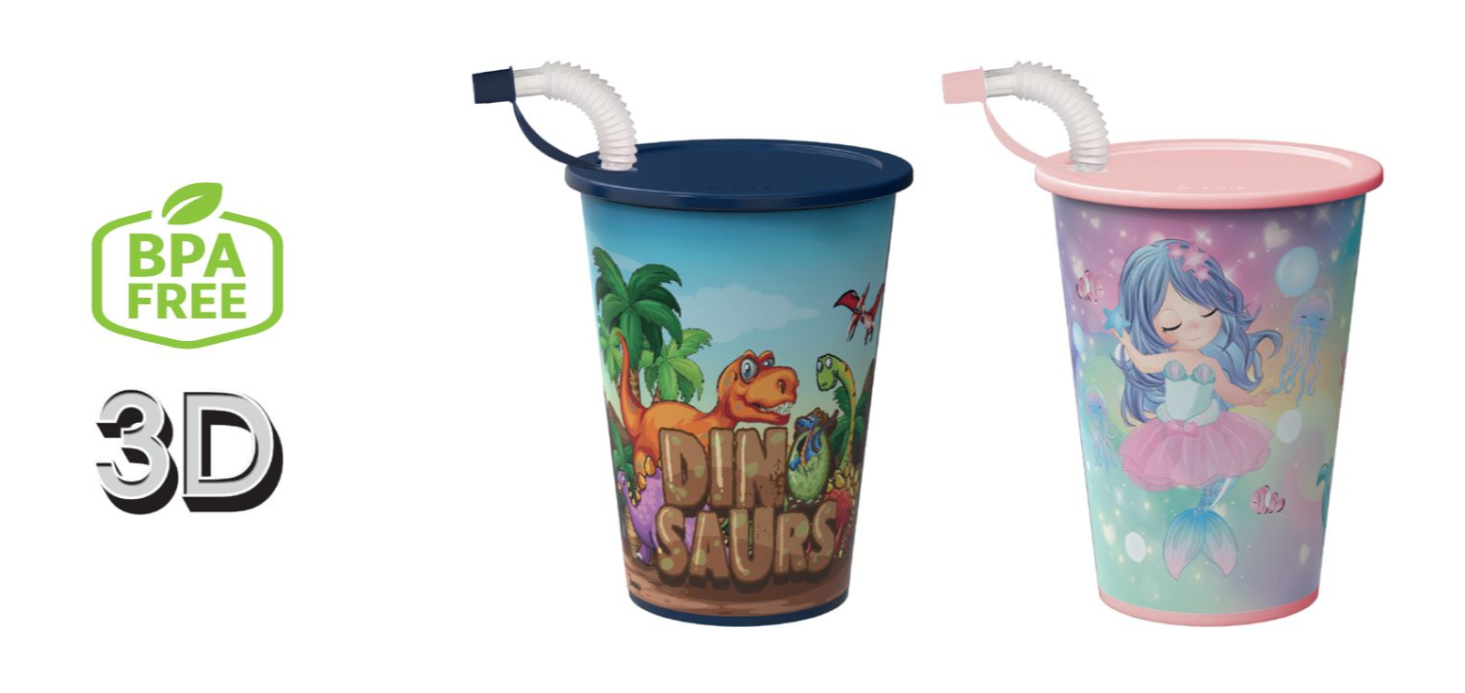 Desenli Pipetli Bardak