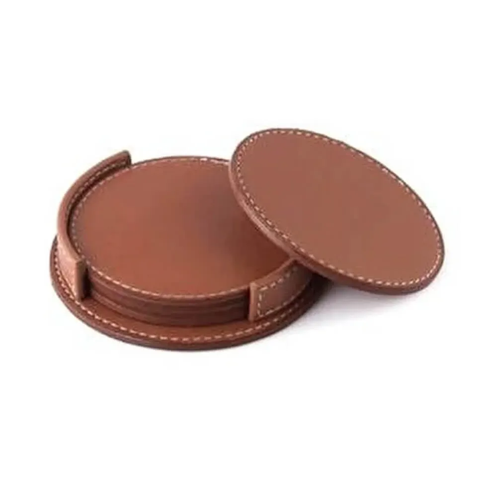 Deri Bardak Altlığı Set