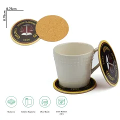 Özel Üretim Üstü Mukavva & Tabanı Mantar Bardak Altlığı