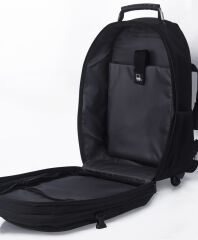 Classone Travel Serisi Tekerlekli Trolley 17,3,15,6,14 Uyumlu Sırt Laptop Çantası – Siyah