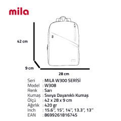 Classone 15,6 inch Uyumlu – Mila serisi  Lenovo,Hp,Asus,Monster,Macbook,Mac Air Uyumlu  Laptop , Notebook Sırt Çantası -Sarı