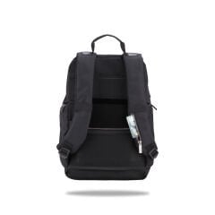 Purse Serisi, Metal aksesuar,15.6 inch WTXPro Su Geçirmez Kumaş Laptop, Notebook, Macbook Sırt Çantası-Siyah