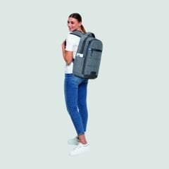 Classone La Spezia Serisi 15.6 inch WTXpro Su Geçirmez kumaş, Su Geçirmez Fermuar, Laptop Sırt Çantası –Gri