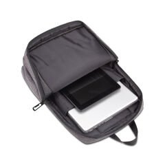 Classone Triesta Serisi, Geri Dönüştürülmüş kumaş,15.6 inch Uyumlu Macbook, Laptop, Notebook Sırt Çantası- Keten Gri