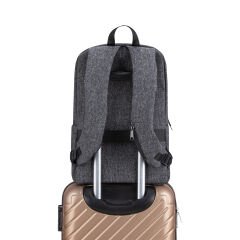 Classone Pro 15.6 inch uyumlu WTXpro Su Geçirmez Kumaş, Su Geçirmez Fermuar, Geri Dönüştürülmüş Kumaş, Macbook , Laptop , Notebook Sırt Çantası –Gri