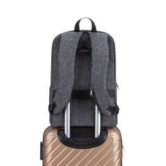 Classone Pro 15.6 inch uyumlu WTXpro Su Geçirmez Kumaş, Su Geçirmez Fermuar, Geri Dönüştürülmüş Kumaş, Macbook , Laptop , Notebook Sırt Çantası –Gri