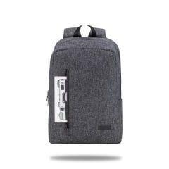 Classone Pro 15.6 inch uyumlu WTXpro Su Geçirmez Kumaş, Su Geçirmez Fermuar, Geri Dönüştürülmüş Kumaş, Macbook , Laptop , Notebook Sırt Çantası –Gri