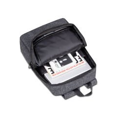 Classone Pro 15.6 inch uyumlu WTXpro Su Geçirmez Kumaş, Su Geçirmez Fermuar, Geri Dönüştürülmüş Kumaş, Macbook , Laptop , Notebook Sırt Çantası –Gri