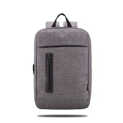 Classone Triesta Serisi, Geri Dönüştürülmüş kumaş,15.6 inch Uyumlu Macbook, Laptop, Notebook Sırt Çantası- Keten Gri