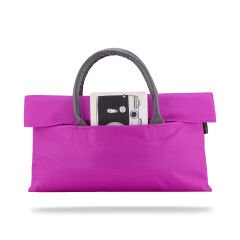 Classone WTXPro Su Geçirmez Kumaş 13-14 inch Bayan Laptop El Çantası- Tote Bag- Fuşya