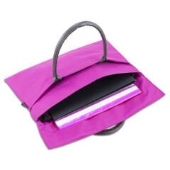 Classone WTXPro Su Geçirmez Kumaş 13-14 inch Bayan Laptop El Çantası- Tote Bag- Fuşya