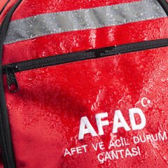 Classone WTX Pro Su Geçirmez Kumaş, Deprem Çantası – Kırmızı