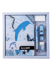 Note - Deep - Min -Silgi 4'lü Desenli Pastel Karton Ambalaj