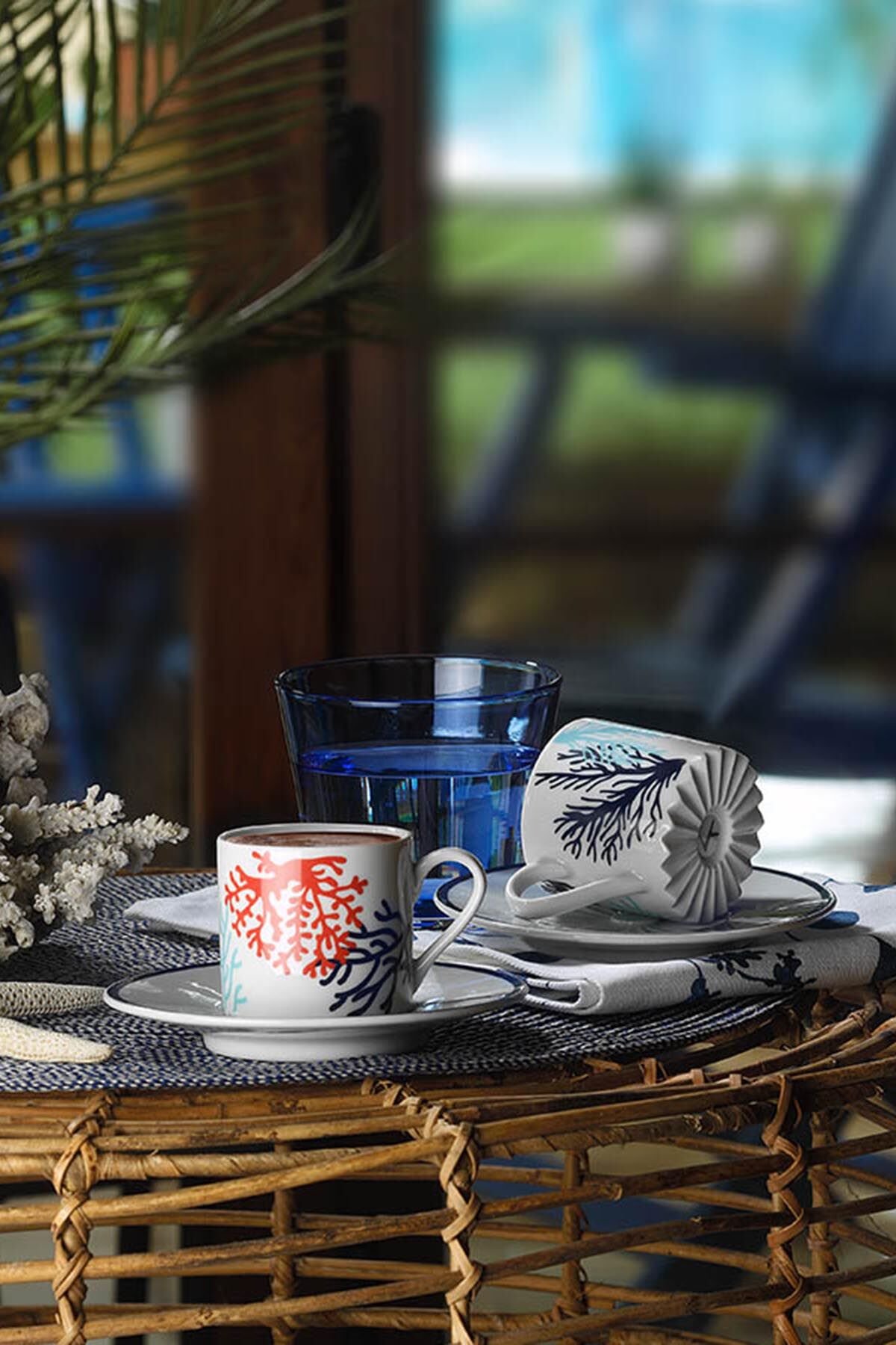 Kütahya Porselen Pilea Rüya 4 Parça 2 Kişilik Kahve Takımı 12216