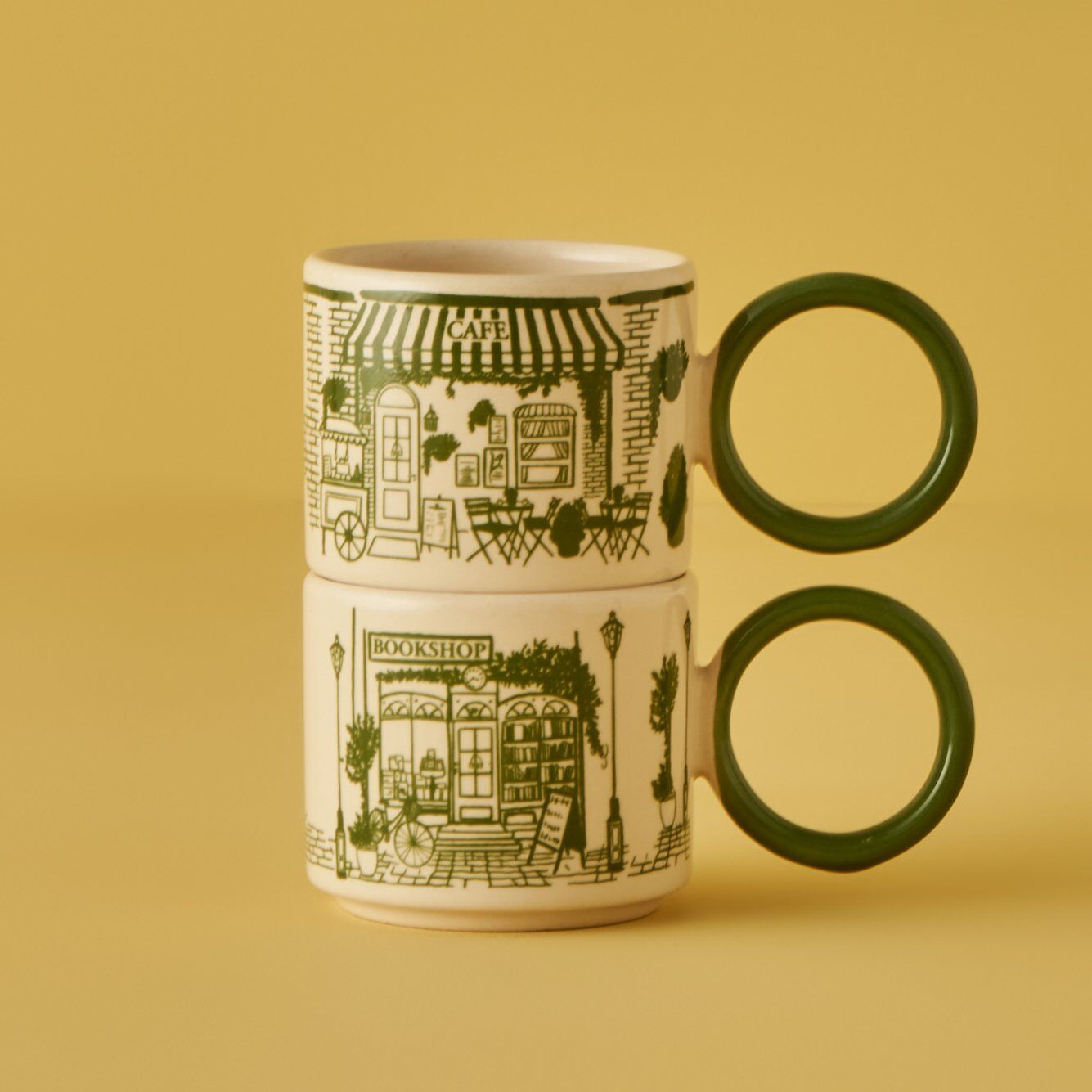 Scene 2'li Kahve Fincanı Seti Yeşil