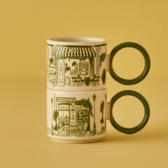 Scene 2'li Kahve Fincanı Seti Yeşil