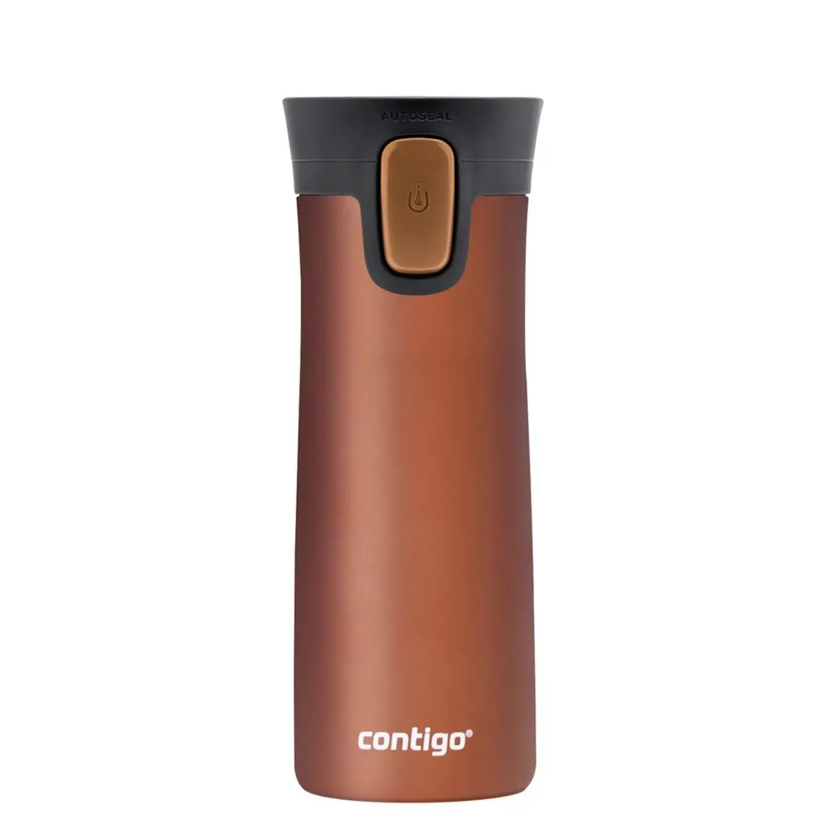 Contigo Pinnacle Vakumlu Termos Matara Tek El Bas İç 420ml Kahverengi