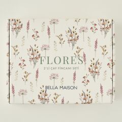 Flores Porselen 2'li Çay Fincanı Seti (180 cc)