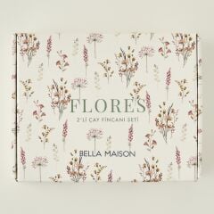 Flores Porselen 2'li Çay Fincanı Seti (180 cc)