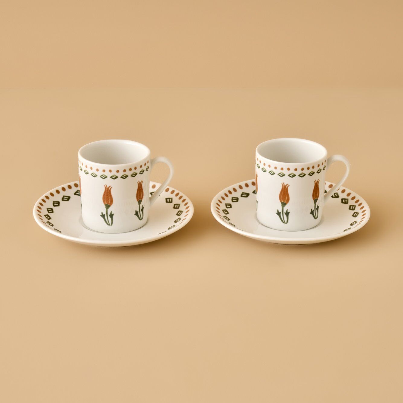 Tulip Porselen 2'li Kahve Fincanı (90 cc)