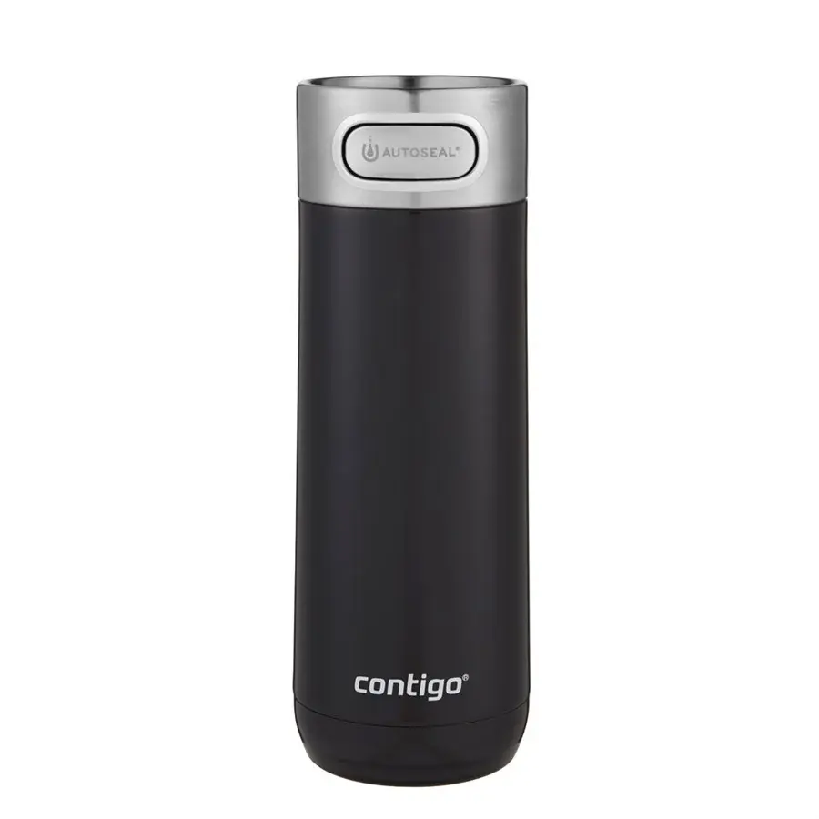 Contigo Luxe Vakumlu Termos Matara Tek El Bas İç 470ml Siyah