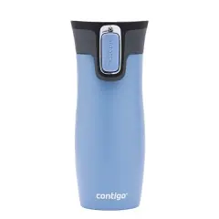 Contigo Westloop Vakumlu Termos Matara Tek El Bas İç 470ml Açık Mavi