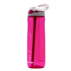 Contigo Ashland Tren Tek El Bas İç Kapaklı Su Matarası 720ml Pembe