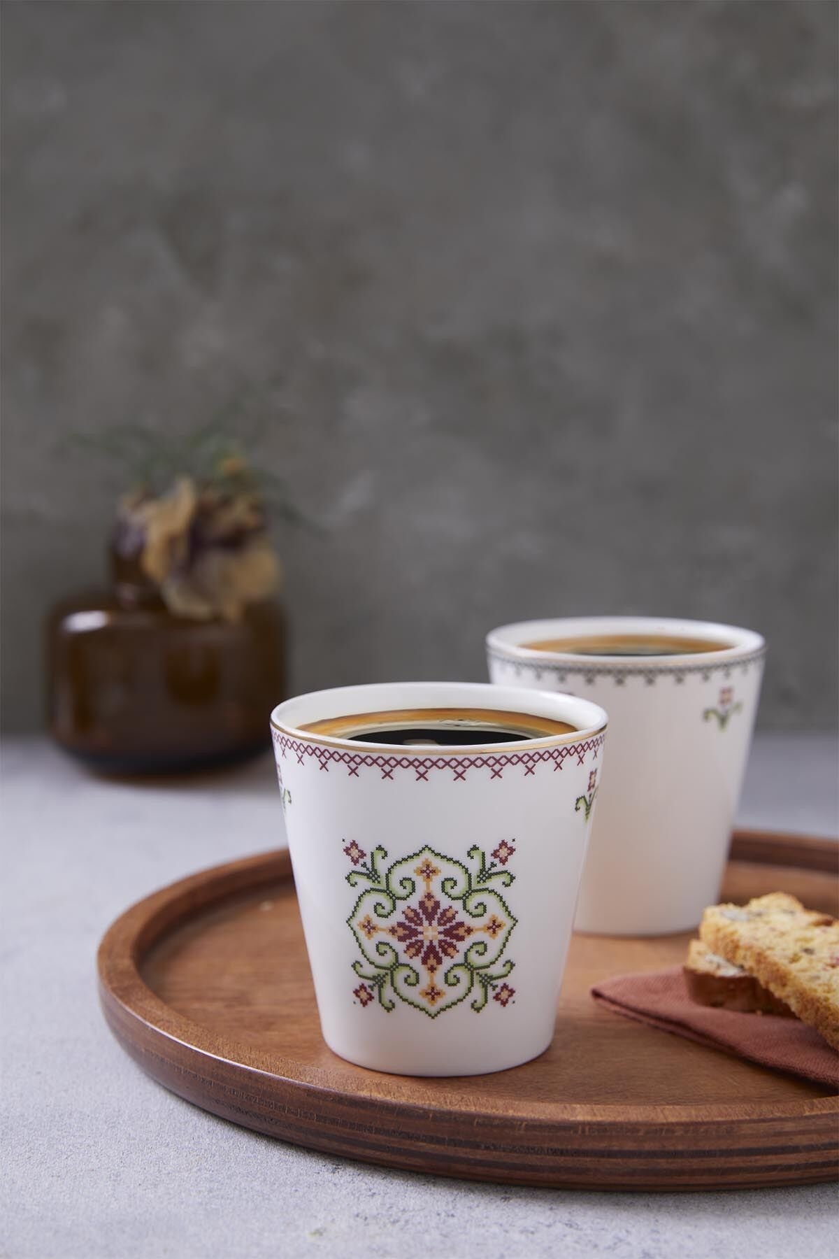 Kütahya Porselen Bone Goblen Mug Bardak 2 Parça