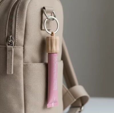 Taşınabilir Silikon Dudak Balsamı Anahtarlık