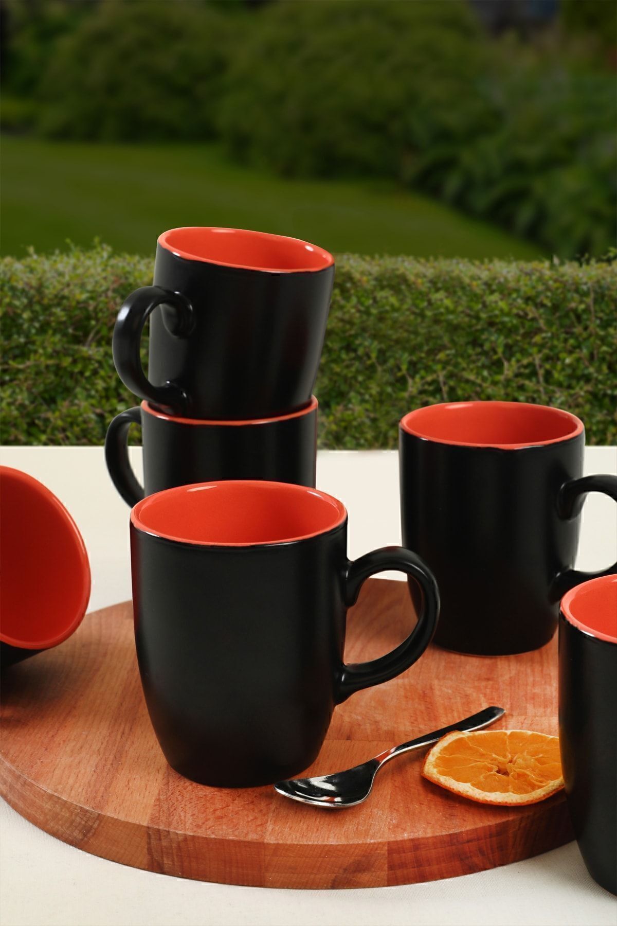 Mat Siyah/Turuncu Kupa