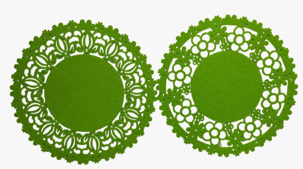 Desenli Keçe Bardak Altlığı