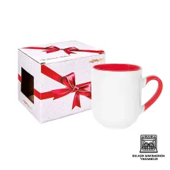 Porselen  İçi Renkli Kupa