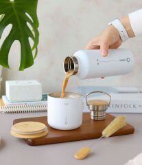 Qmatara Beyaz Termos Mug Set 500 ml