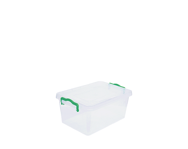 Şeffaf Plastik Kapaklı Saklama Kabı 17 lt.