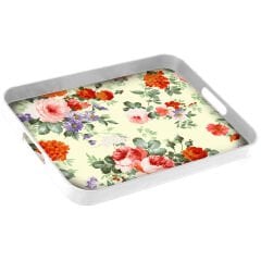 Melodi Tepsi Dekorlu Dikdörtgen Büyük