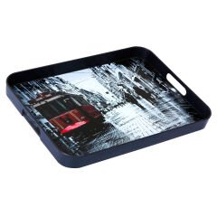 Melodi Tepsi Dekorlu Dikdörtgen Büyük