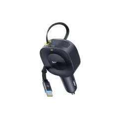 Baseus PrimeTrip VR2 Geri Çekilebilir Kablolu Araç Şarj Cihazı C+C 60W