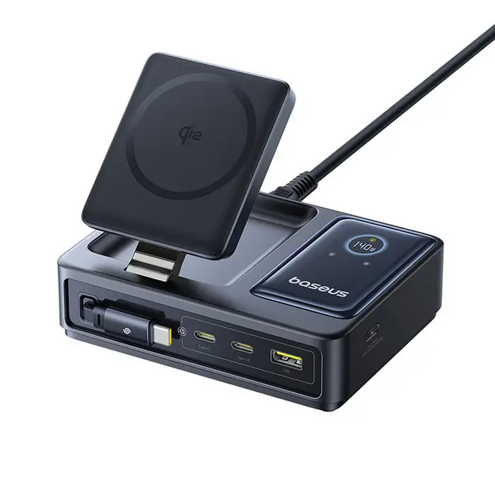 Baseus Nomos 5'i 1 Arada Masaüstü Şarj Cihazı Qi2 140W