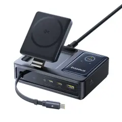 Baseus Nomos 5'i 1 Arada Masaüstü Şarj Cihazı Qi2 140W