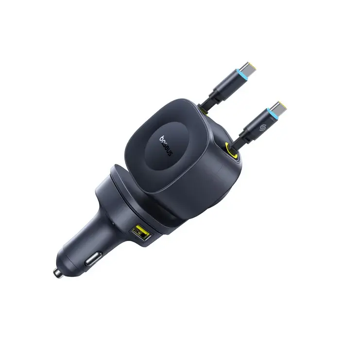Baseus PrimeTrip VR2 Max Araç Şarj Cihazı, Geri Çekilebilir Kablo 3C+U 163W