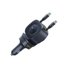 Baseus PrimeTrip VR2 Max Araç Şarj Cihazı, Geri Çekilebilir Kablo 3C+U 163W