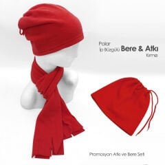 Kaliteli Polar Atkı ve Bere Takımı