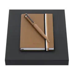 Hugo Boss - Set Camel (Tükenmez Kalem ve A6 Not Defteri)