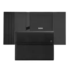 Hugo Boss - Set Siyah ve Gun (Tükenmez Kalem ve A4 Klasör)