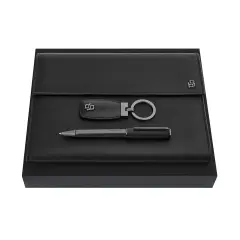 Hugo Boss - Set Siyah ve Gun (Tükenmez Kalem, A5 Klasör ve Anahtarlık)