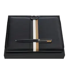 Hugo Boss - Set (Tükenmez Kalem ve A5 Konferans Klasörü)