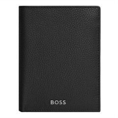 Hugo Boss - Kapaklı ve Para Cepli Kartlık Klasik Desenli Siyah