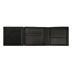 Hugo Boss - Kapaklı Para Cüzdanı Klasik Düz Siyah